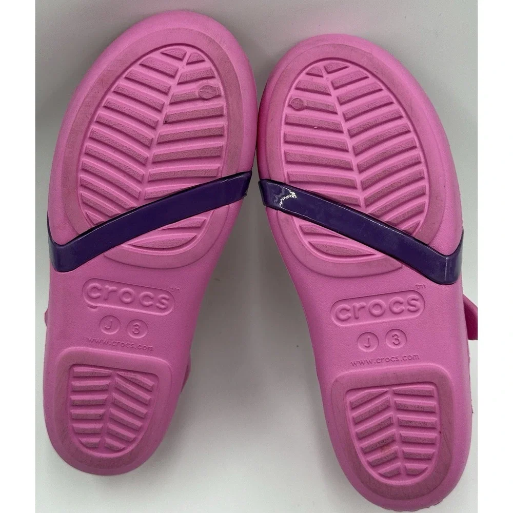 Crocs‎ Pink & Purple Little Girl Sandals Open Toe J3 Butterfly